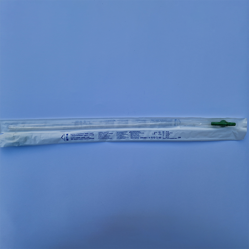 Катетер аспіраційний "ANGEL CARE", 14 Fr, з вакуум контролем, Kapkon конектор